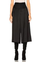 Sea Satin Wool Pants In Black