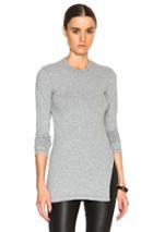 James Perse Side Split Crew Tee In Gray