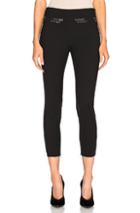 Alexander Mcqueen Stretch Wool Whipstitch Waistband Trousers In Black