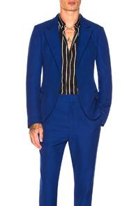 Haider Ackermann One Button Blazer In Blue