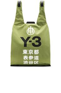 Y-3 Yohji Yamamoto Omotesando Shopper Bag In Green