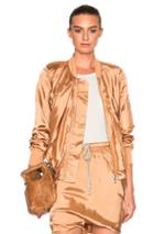 Rick Owens Ripple Flight Jacket In Neutrals,metallics