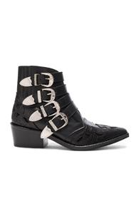 Toga Pulla Leather Booties In Black