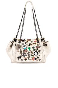 Saint Laurent Small Nolita Chain Pin Bag In White
