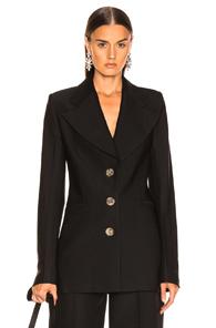Khaite Mckenna Long Blazer In Black