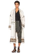 Isabel Marant Bering Embroidered Coat In White,neutrals