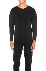 Homme Plisse Issey Miyake Long Sleeve Tee In Black