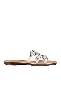 Valentino Cagestuds Sandal In White