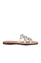 Valentino Cagestuds Sandal In White