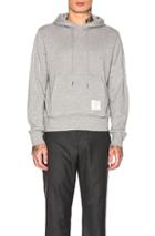 Thom Browne Honeycomb Pique Hoodie In Gray