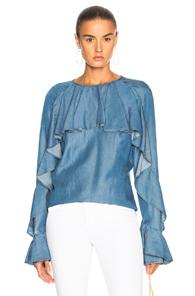 Veronica Beard Mia Top In Blue