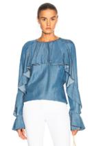 Veronica Beard Mia Top In Blue