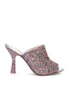 Attico Glitter Pamela Mules In Metallics