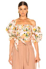 Marissa Webb Pascal Print Top In Floral,pink