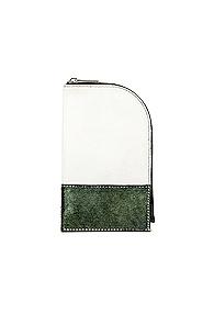 Rick Owens Chain Neckwallet In Black,green,white