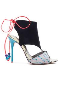 Sophia Webster Bobbi Twist Suede Heels In Black