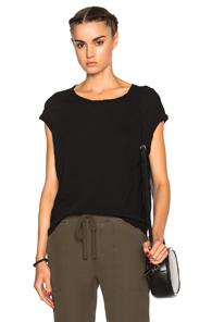 James Perse Circular Shell Top In Black
