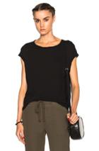 James Perse Circular Shell Top In Black