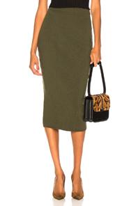 Victoria Beckham Signature Fitted Skirt In Green