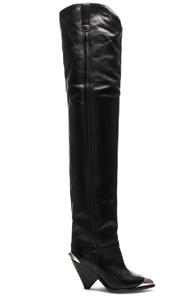 Isabel Marant Leather Lafsten Boots In Black
