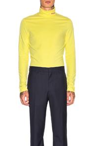 Calvin Klein 205w39nyc Logo Turtleneck In Yellow