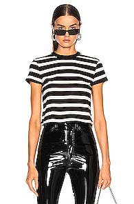 Rta Rain Tee In Black,stripes