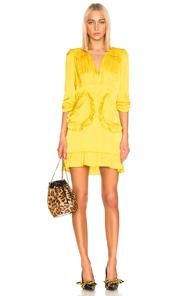 Smythe Mini Tea Dress In Yellow