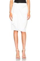 Baja East Satin Wrap Skirt In White