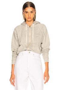 Re/done Zip Hoodie With Embroidery In Gray