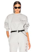 Alexander Wang Chrome Decal Sweatshirt In Gray
