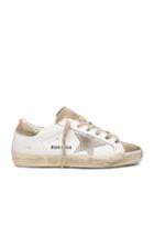 Golden Goose Leather Superstar Low In Metallics,white