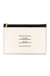 Thom Browne Small Zipper Tablet Pouch In White