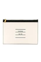 Thom Browne Small Zipper Tablet Pouch In White