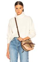 Re/done Chunky Rib Turtleneck In White