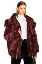Stella Mccartney Stefani Fluid Velvet Parka In Red