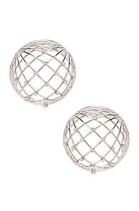 Y/project Globe Earrings In Metallic