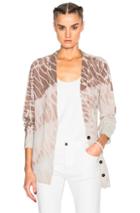 Raquel Allegra Deep V Cardigan Sweater In Neutrals,ombre & Tie Dye