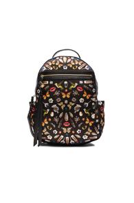 Alexander Mcqueen Obsess Backpack In Black,abstract Print,floral