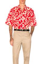 Marni Short Sleeve Sport Shirt In Red,floral