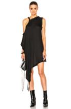 Ann Demeulemeester Off The Shoulder Tunic In Black