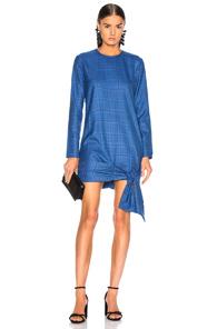 Atoir Take Me Back Dress In Blue,plaid