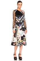 Preen By Thornton Bregazzi Erin Dress In Black,stripes,floral