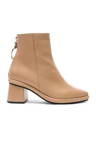 Reike Nen Leather Ring Slim Boots In Neutrals