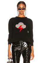 Alberta Ferretti Thunderstorm Crewneck Sweater In Black