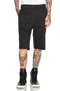 Helmut Lang Tweed Ottoman Tailored Shorts In Black