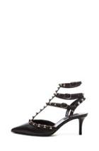 Valentino Noir Rockstud Sling Back T.65 In Black
