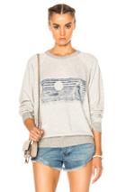 The Great Whale Graphic College Sweatshirt In Gray
