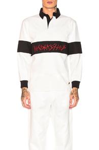 032c Bmc Rugbyshirt In Black,white