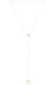 Erth 14k Gold Drop Ring Necklace In Metallics