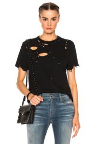 Amiri Distressed Tee In Black